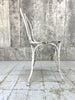 Pair of Antique White Metal French Decorative Garden Chairs