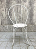 Pair of Antique White Metal French Decorative Garden Chairs