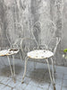 Set of Four 1930's Metal Garden 2 Chairs + 2 Carvers