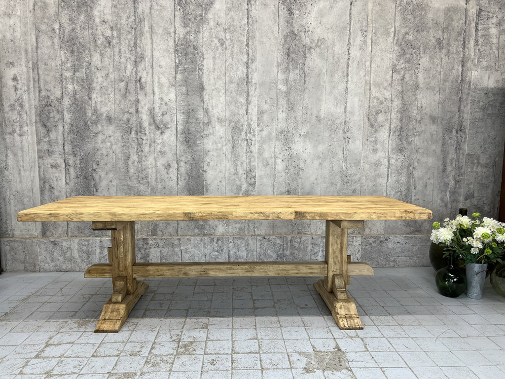 249.5cm Solid Oak Farmhouse Refectory Dining Table