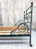 Forest Green French Wrought Iron Double Day Bed
