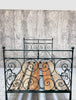 Forest Green French Wrought Iron Double Day Bed