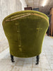 Napoleon III Moss Green Velvet Chaise Longue
