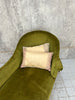Napoleon III Moss Green Velvet Chaise Longue