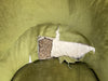 Napoleon III Moss Green Velvet Chaise Longue