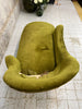Napoleon III Moss Green Velvet Chaise Longue