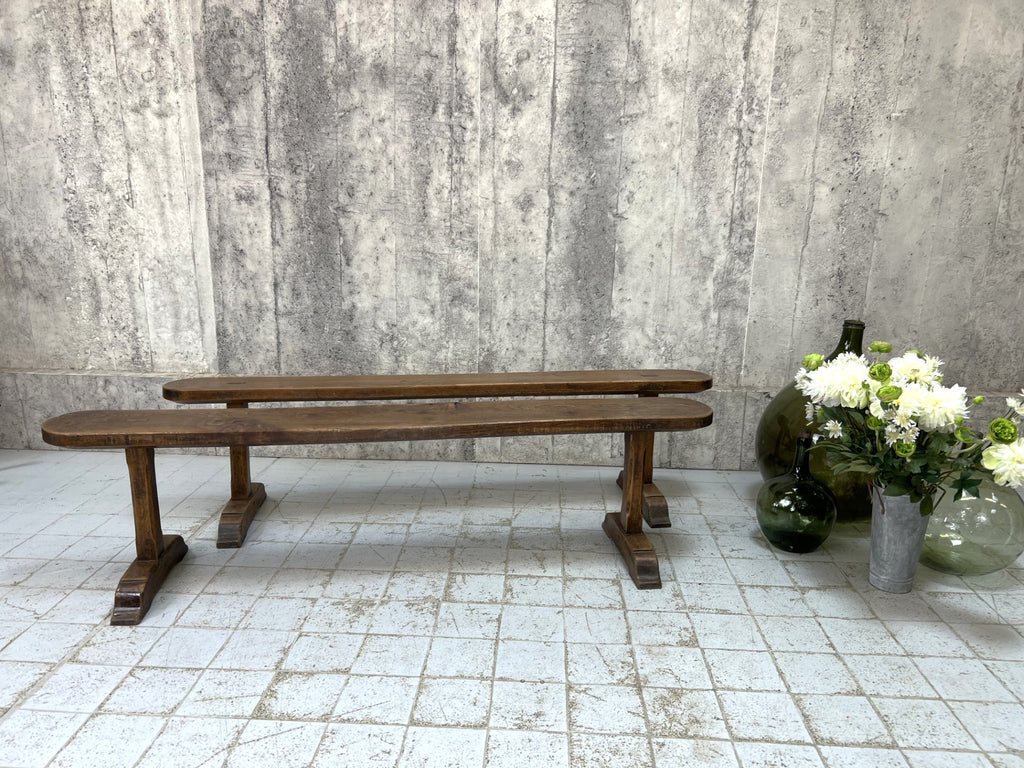Pair of Solid Oak 169cm Long Benches