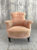 Napoleon III Pale Pink Velvet Armchair to reupholster
