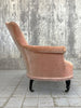 Napoleon III Pale Pink Velvet Armchair to reupholster