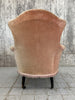 Napoleon III Pale Pink Velvet Armchair to reupholster