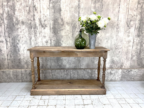 147.5cm Solid Oak Drapers Work Bench Style Console Table