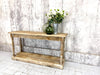 170cm Solid Oak Drapers Work Bench Style Console Table