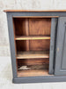 Black 1930's Shop Counter Sliding Door Sideboard Cupboard