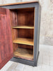 Black 1930's Shop Counter Sliding Door Sideboard Cupboard