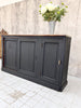 Black 1930's Shop Counter Sliding Door Sideboard Cupboard
