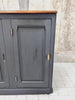 Black 1930's Shop Counter Sliding Door Sideboard Cupboard