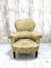 Napoleon III Jacquard Gold/Green Nursing Armchair