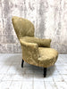 Napoleon III Jacquard Gold/Green Nursing Armchair