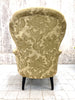 Napoleon III Jacquard Gold/Green Nursing Armchair