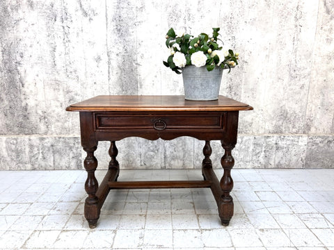 Walnut Wood Console, Writing, Dressing Table with Decorative Legs