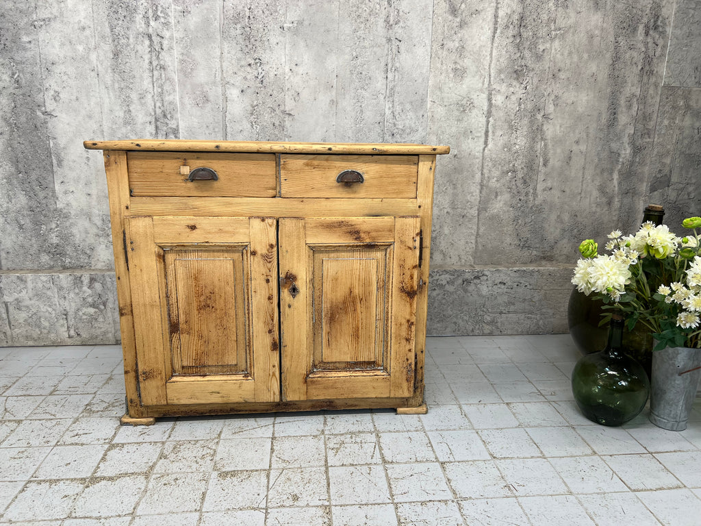 Rustic Small French Shop Counter Cupboard Storage
