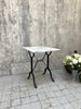 White and Grey Veined Square Marble Kitchen Bistro Table