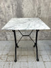 White and Grey Veined Square Marble Kitchen Bistro Table