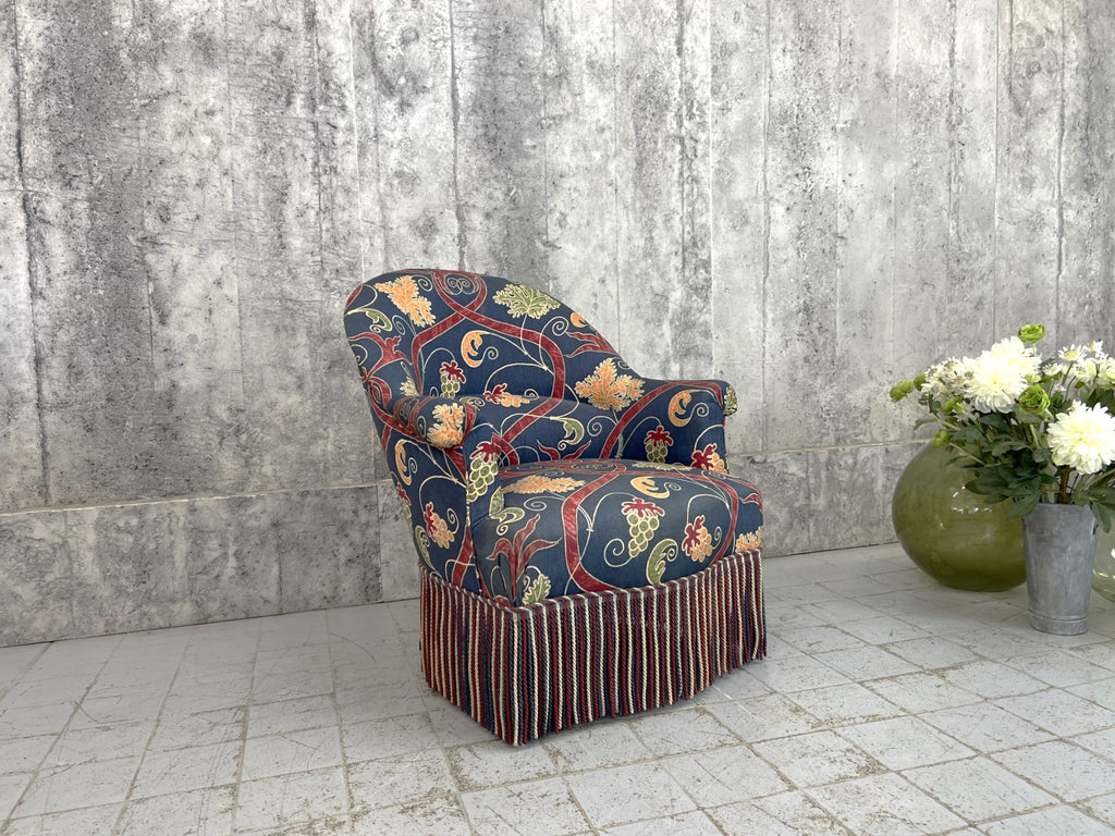 Napoleon III Blue Armchair to Reupholster