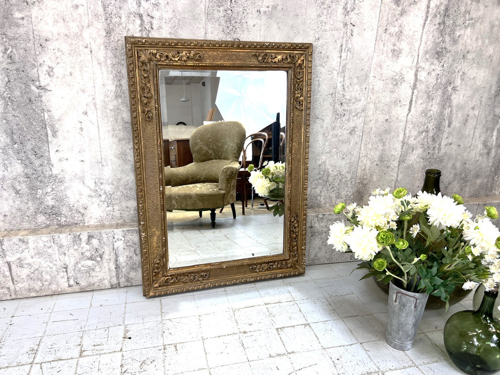105cm High Decorative French Rectangular Gilded Mirror