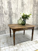 119cm Walnut Wood Nearly Square Turned Leg Bistro Table