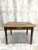 119cm Walnut Wood Nearly Square Turned Leg Bistro Table