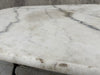 White Veined Marble Oval Kitchen Bistro Table