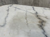 White Veined Marble Oval Kitchen Bistro Table