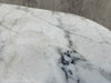 White Veined Marble Oval Kitchen Bistro Table