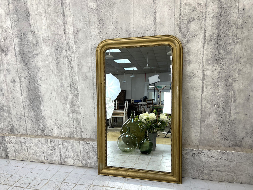 137.5cm High Louis Philippe Gold Coloured Mirror