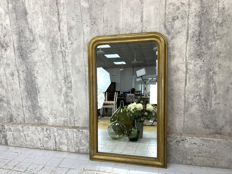 137.5cm High Louis Philippe Gold Coloured Mirror