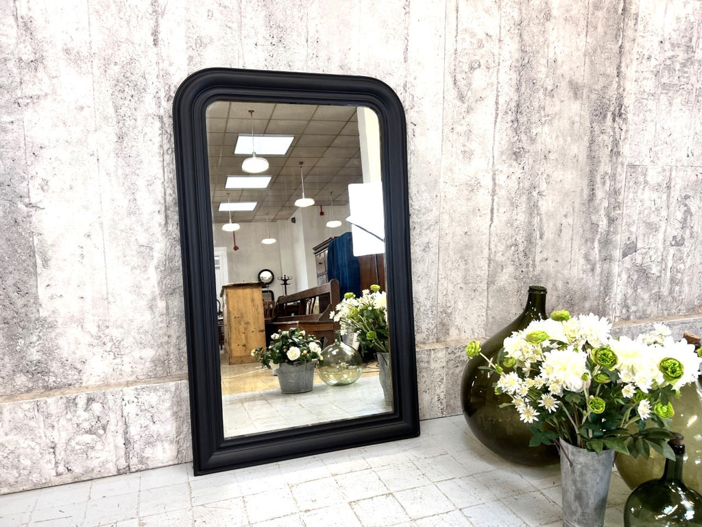 141cm High Black Louis Philippe Mirror