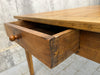 165cm Kitchen Dining Table or Desk with 3 Drawers and Tapered Legs
