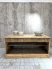 171cm Shop Counter Sideboard Open Shelves Kitchen Island with Drawers