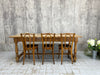 191.5m Walnut Wood French Farmhouse Kitchen Dining Table