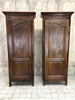 Pair Solid French Oak Single Door Armoire Wardrobe Cupboard