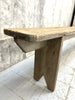 200.5cm long Rustic Pine Wooden Bench