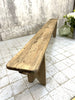 200.5cm long Rustic Pine Wooden Bench