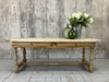 201cm Stripped Oak Farmhouse Refectory Dining Table with Stretcher
