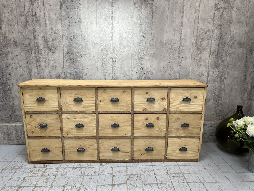 Pine Apothecary Drawers Sideboard