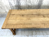 219cm Solid Oak Farmhouse Refectory Table with Bread Storage Compartment