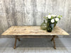 228cm French Rustic X Frame Wavy Leg Farmhouse Refectory Table