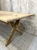 228cm French Rustic X Frame Wavy Leg Farmhouse Refectory Table