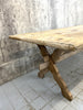 228cm French Rustic X Frame Wavy Leg Farmhouse Refectory Table