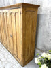 Antique School Pine Four Door Cupboard